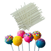 50 Bâtonnets pour Cake Pops BLANC 15 CM